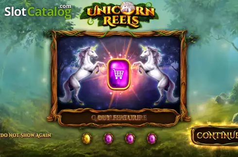 Start Screen. Unicorn Reels slot