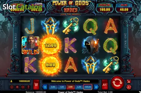 Skärmdump3. Power of Gods: Hades slot