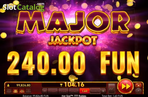 Major Jackpot. Hot Slot: 777 Rubies slot