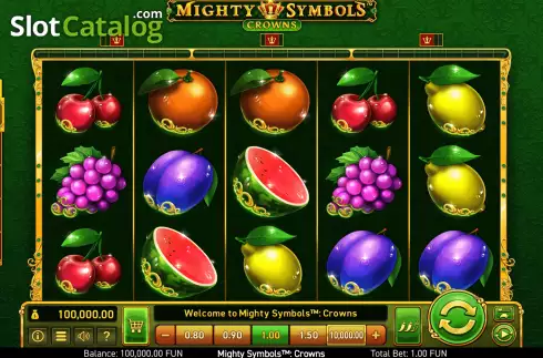 Bildschirm3. Mighty Symbols: Crowns slot