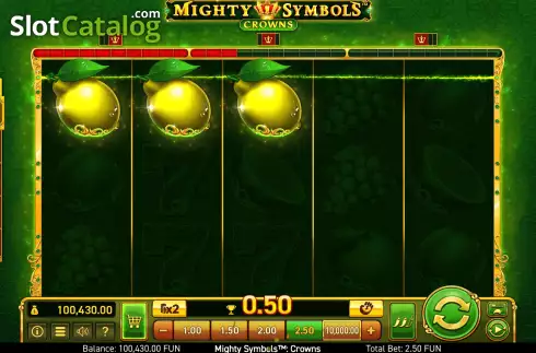 Bildschirm4. Mighty Symbols: Crowns slot