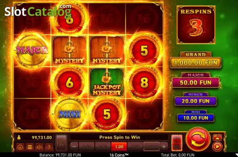 Free Spins 2. 16 Coins slot