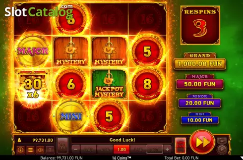 Free Spins 3. 16 Coins slot