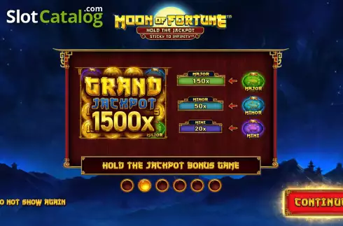 Start Screen. Moon of Fortune slot