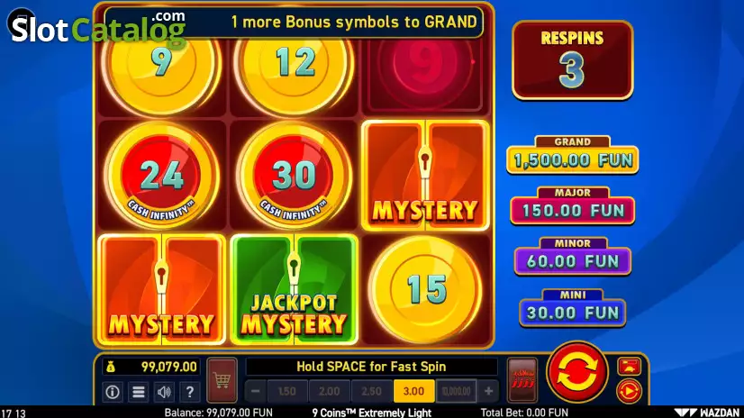 Video 9 Coins™ Extremely Light Slot