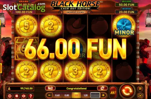 Win Screen 6. Black Horse Cash Out Edition slot