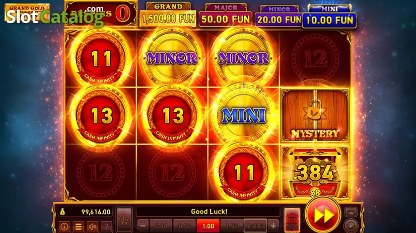12 Coins Grand Gold Edition Hold and Win Bonus