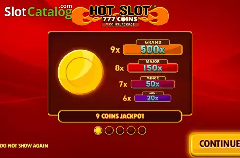 Schermo2. Hot Slot: 777 Coins Extremely Light slot