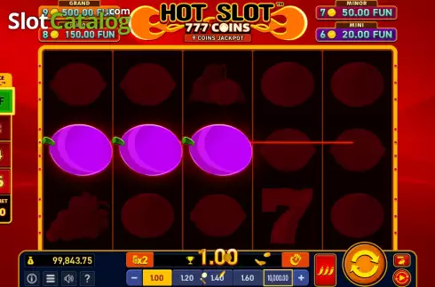Schermo4. Hot Slot: 777 Coins Extremely Light slot