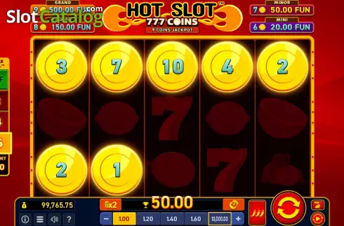 Schermo8. Hot Slot: 777 Coins Extremely Light slot