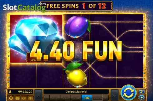 Free Spins Win Screen 3. Mighty Symbols: Diamonds slot