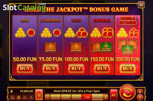 Buy Feature Screen. 25 Coins slot