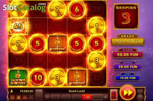 Free Spins Win Screen 3. 25 Coins slot