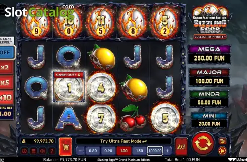 Reels Screen 2. Sizzling Eggs Grand Platinum Edition slot