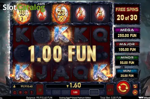 Win Screen 3. Sizzling Eggs Grand Platinum Edition slot