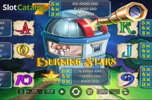 Bildschirm6. Burning Stars (Wazdan) slot