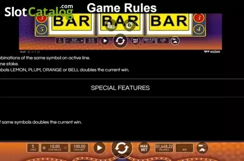 Game Rules. Vegas Hot slot