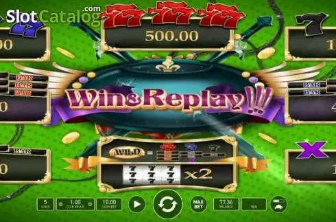 Paytable. Win And Replay slot