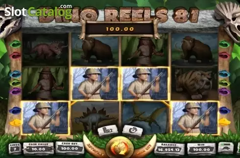 Win Screen. Dino Reels 81 slot