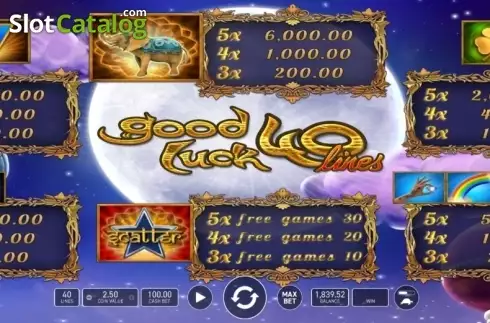 Bildschirm5. Good Luck 40 slot
