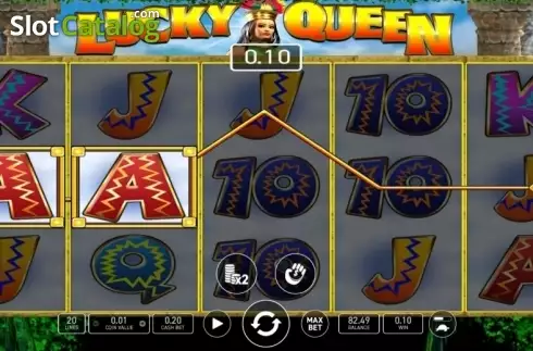 Win Screen. Lucky Queen slot