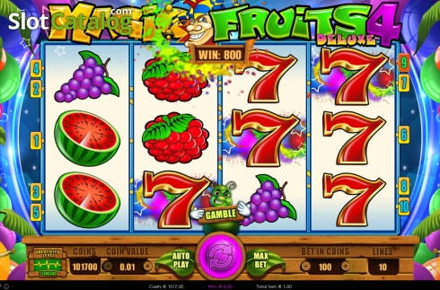 Win. Magic Fruits 4 Deluxe slot