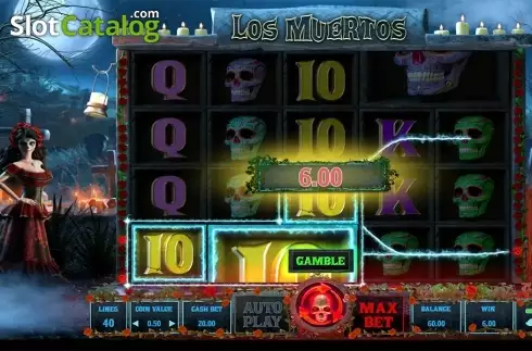 Win screen. Los Muertos (Wazdan) slot