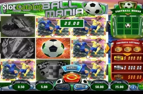 Win Screen. Football Mania Deluxe slot