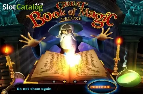 Start Screen. Great Book of Magic Deluxe slot
