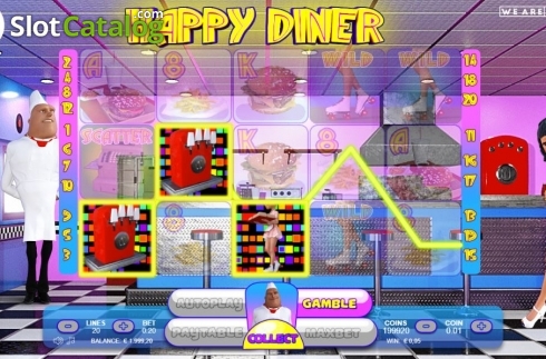 Win Screen. Happy Diner slot