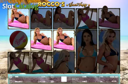 Win screen. Roccos Beach Party slot