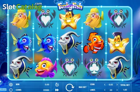 Game screen. Funky Fish slot