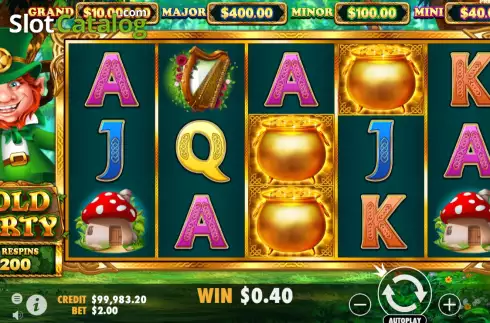 Win Screen 2. Gold Party slot