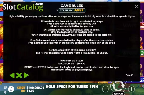 Game Rules 4. 3 Dancing Monkeys slot