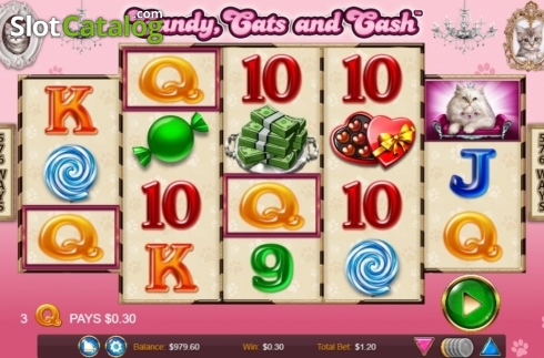 Schermo3. Candy Cats and Cash slot