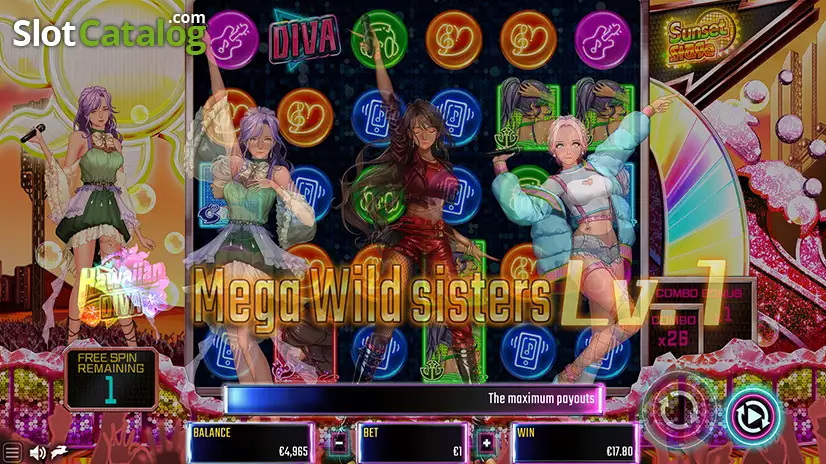 Hawaiian Diva Mega Wild Win Screen