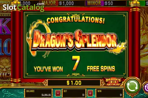 Écran9. Dragon's Win Multiplier Machine à sous