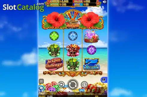 Game Screen. Hawaiian Dream Jackpot slot