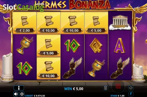 Win Screen. Hermes Bonanza slot