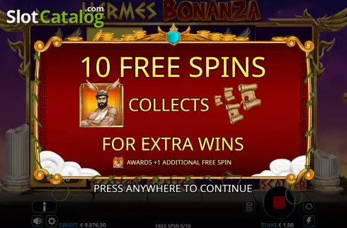 Free Spins Win Screen 2. Hermes Bonanza slot