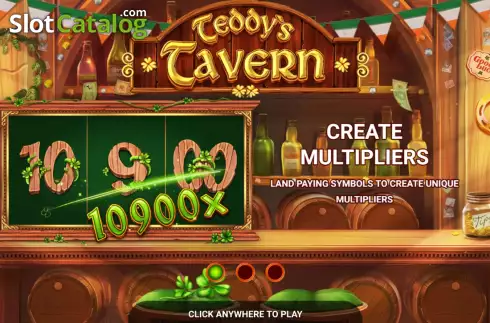 Start Game screen. Teddy's Tavern slot