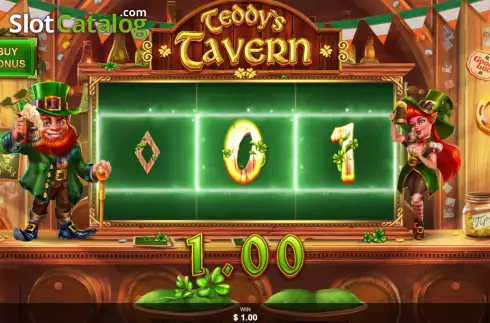 Win screen. Teddy's Tavern slot