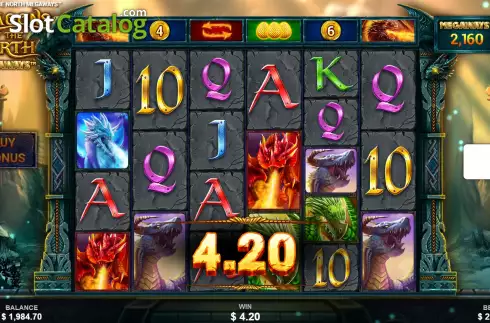Bildschirm5. Dragons of the North Megaways slot