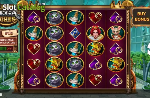 Game Screen. Alice Mega Riches slot
