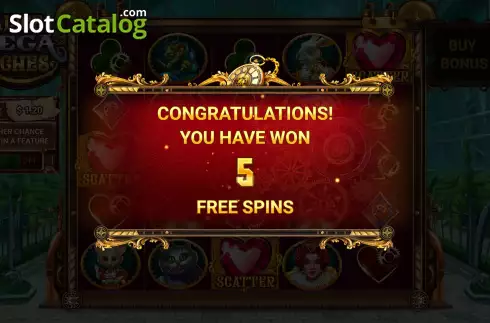 Free Spins Win Screen 2. Alice Mega Riches slot