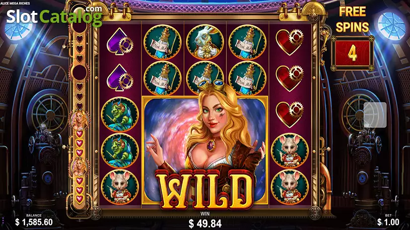 Alice Mega Riches Free Spins