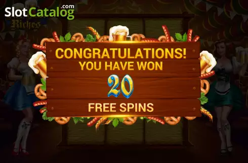 Free Spins Win Screen. Bier Haus Riches slot