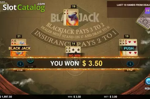Captura de tela8. Dragons of the North - Blackjack slot