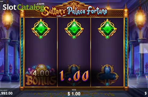 Win Screen. Sultan's Palace Fortune slot