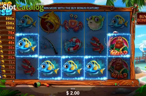 Win Screen. Bring in the Fish slot